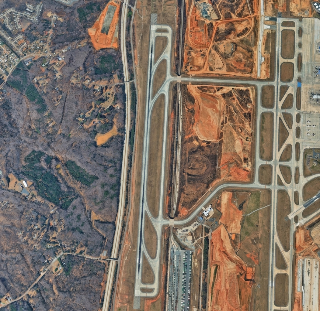 CHARLOTTE DOUGLAS — INTERNATIONAL AIRPORT — Third Parallel Runway — E.S. Wagner project photo
